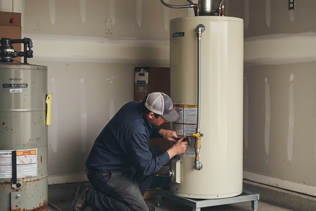 Water heater and shutoff valve replacement in Tyler